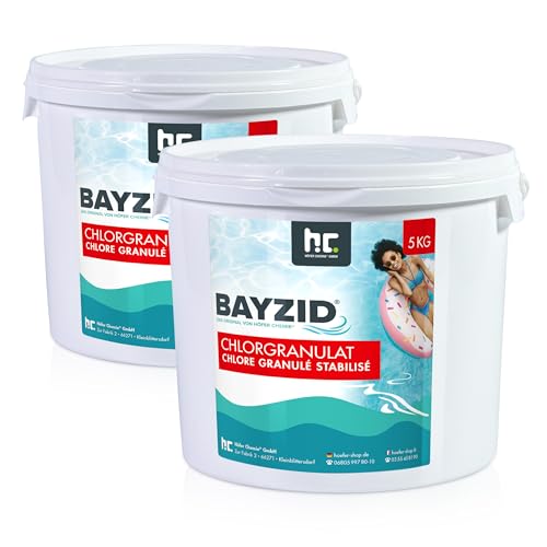 2 x 5 kg (10 kg) Chlor Granulat BAYZID ® wirkt schnell und zuverlässig für Pool und Schwimmbad | Höfer Chemie von Höfer Chemie