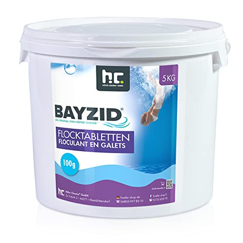 Höfer Chemie 2 x 5 kg BAYZID Pool Flockungsmittel Tabletten Flocktabletten - einfache Anwendung gegen Trübungen + kristallklares Poolwasser von Höfer Chemie