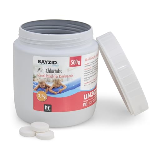 Höfer Chemie 4 x 500 g Mini - Chlortabs 2,7 g schnell löslich geeignet für kleine Pools, Whirlpools und Planschbecken von Höfer Chemie
