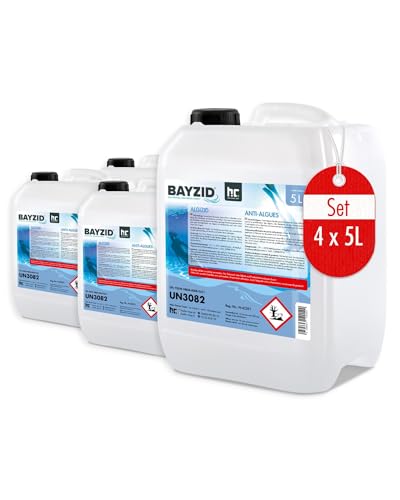 Höfer Chemie Algizid Algenverhütung 4 x 5L - Algenvernichter Pool - Präventiver Schutz vor Algen, Bakterien & Pilzen - Für Sauberes Wasser von Höfer Chemie