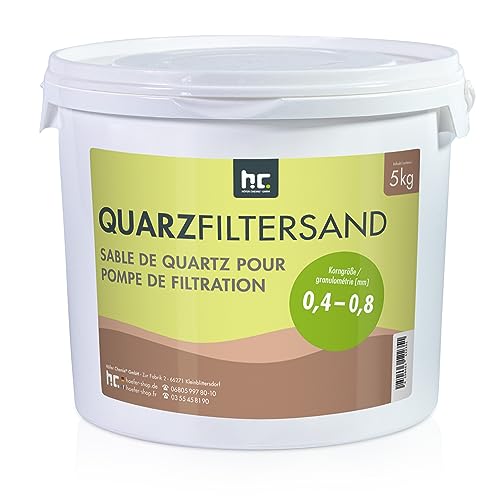 Höfer Chemie 5 kg Quarzsand Filtersand 0,4-0,8 mm für Sandfilter Pool Schwimmbad von Höfer Chemie