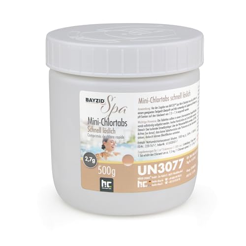Höfer Chemie 500 g SPA Mini - Chlortabs 2,7 g schnell löslich geeignet für kleine Pools, Whirlpools und Planschbecken von Höfer Chemie