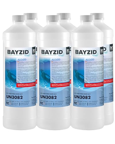 6 x 1 L BAYZID® Pool Algizid Algenverhütung - Präventives Anti Algenmittel für Schwimmbad & Pool - gegen Algen von Höfer Chemie