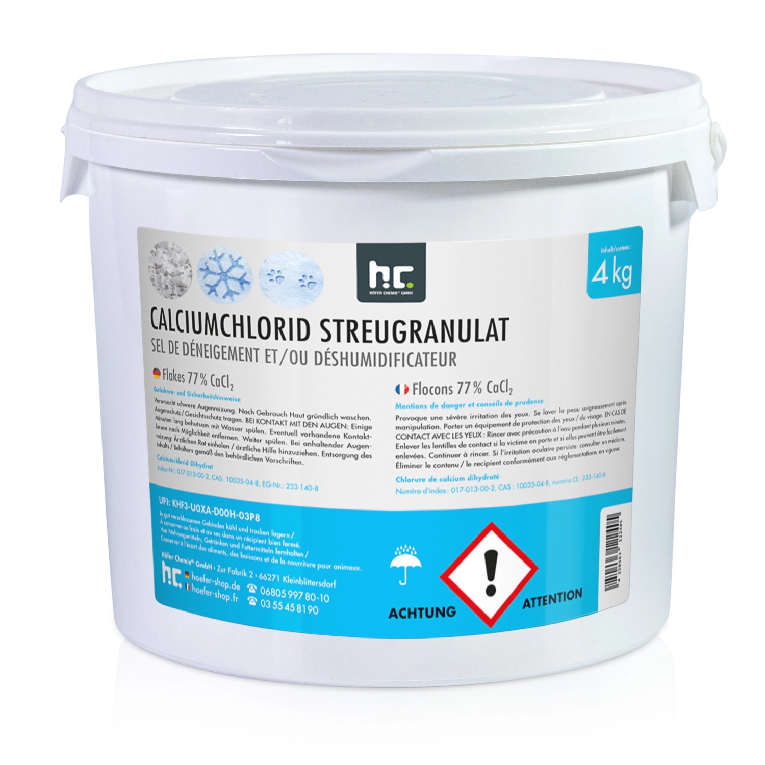 Höfer Chemie Calciumchlorid Streugranulat & Entfeuchtergranulat 4kg Höfer Chemie Calciumchlorid Streugranulat & Entfeuchtergranulat 4kg von Höfer Chemie
