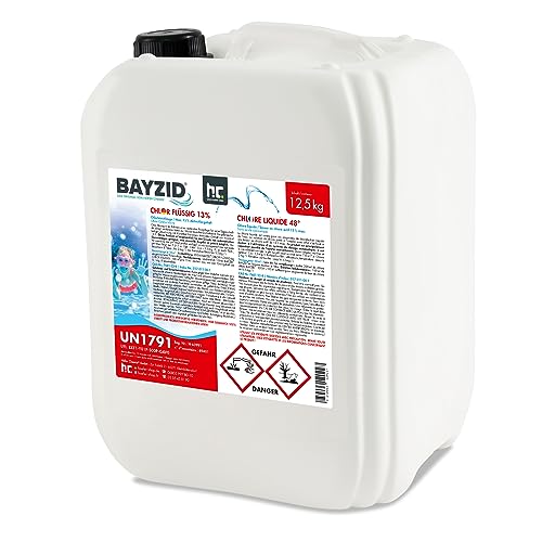 Höfer Chemie 1 x 12,5 kg BAYZID® - Pool Flüssigchlor Chlor flüssig mit 13 bis 15% Aktivchlorgehalt zur Poolpflege und Wasserdesinfektion von Höfer Chemie