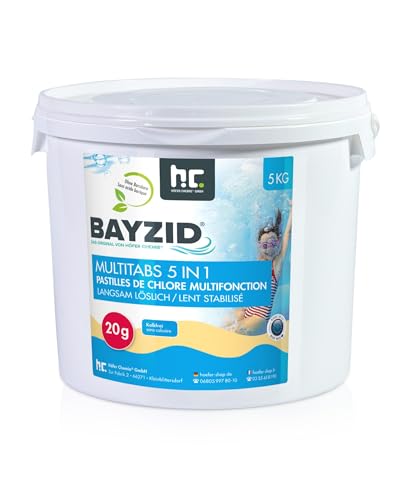Höfer Chemie 5 in 1 Multitabs Pool 20g - 4 x 5 kg - Chlortabletten für Pool 20g - 5-Phasen Pflege & Reinigung - Made in Europe - Für kristallklares Poolwasser von Höfer Chemie