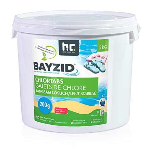 Pool Chlor Tabletten 200g 4 x 5 kg BAYZID von Höfer Chemie zur dauerhaften Chlorung von Pool und Schwimmbad - HOCHWIRKSAM und EFFEKTIV gegen Bakterien und Pilze von Höfer Chemie