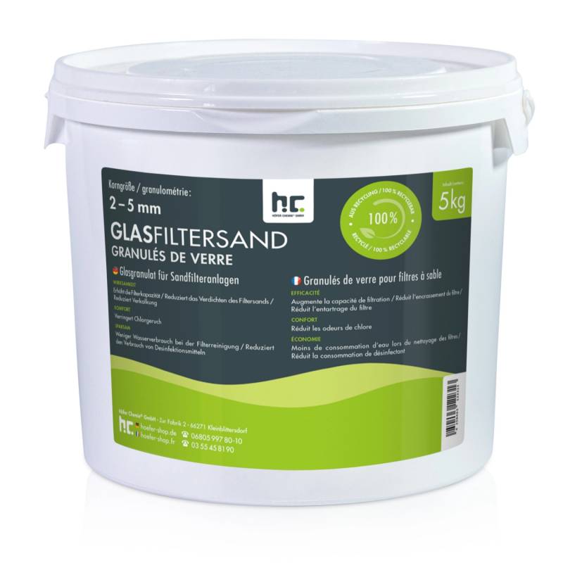 Höfer Chemie Spezial Glasgranulat für Sandfilteranlagen 2-5mm Körnung 5kg von Höfer Chemie