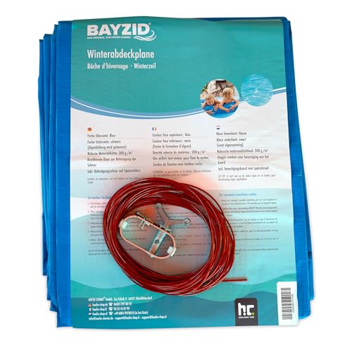 Robuste Pool Abdeckplane Acht-Form 8m x 5,4m - 300g/m² | Sommer- und Winterabdeckplane für Achtform-Pools| Pool Plane Winter | Poolabdeckung | Schwimmbad Abdeckung für Ganzjährigen Schutz von Höfer Chemie