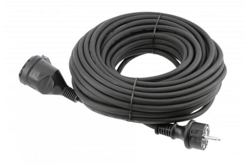 GTV Verlängerungskabel mit Gummi-Isolierung 10m, IP44, Staub- und spritzwassergeschützt, ideal für Garten, Baustelle und Werkstatt, kindersicher, 3-polig von Högert Technik