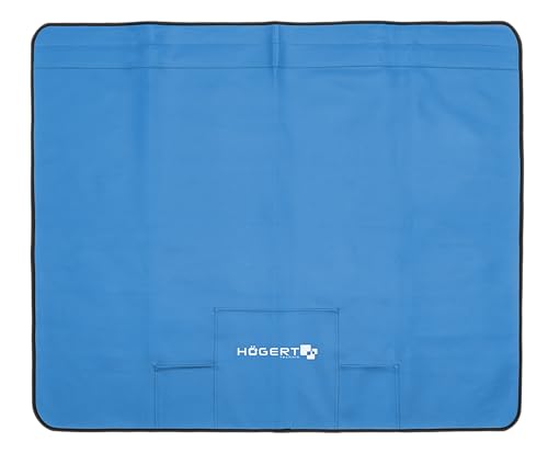 HÖGERT TECHNIK Magnetische Karosserie-Schutzmatte 120×100 cm, ölresistent, mit 4 Taschen, Kotflügelschoner für Mechaniker, Magnetmatte KFZ Werkstatt, Lackschut, wiederverwendbar von Högert Technik