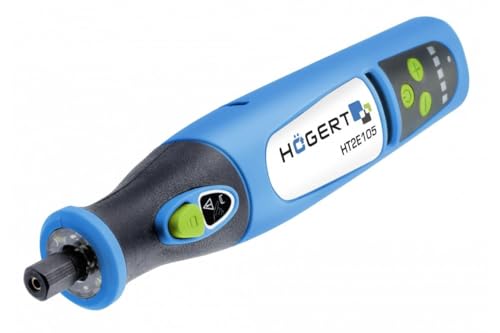 HÖGERT TECHNIK Mini-Akku-Schleifmaschine 27tgl SET Multifunktionswerkzeug Akku 7.2V 900mAh Rotationswerkzeug mit LED-Licht, 5-Gang 5000-250000 U/min Set zum Gravieren, Polieren, Schleifen, Entrosten von Högert Technik