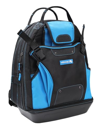 Högert Technik, Schwerlast-Rucksac, 600D-Polyester, Abriebfestigkei, PE-Kunststoff, DREI Große Fächer, Einschubfächer von Högert Technik