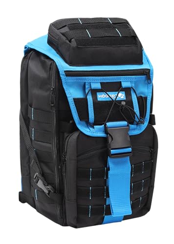 Högert Technik, Werkzeug-Rucksack, 600D-Polyeste, Taschensystem, Abriebfestigkei, 3 Fächer, 2 Außentaschen mit Reißverschluss von Högert Technik