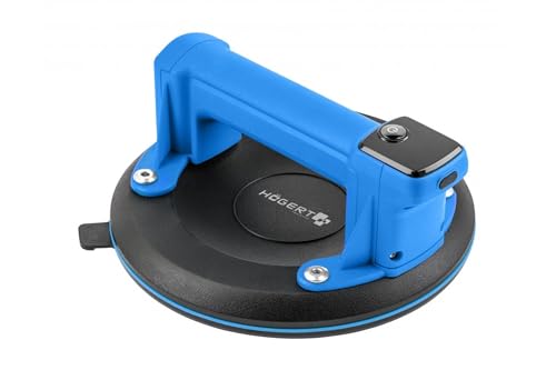 Högert Technik Akku-Vakuumsauger, 200 mm, 150 kg Tragkraft, LCD-Display, automatische Vakuumkontrolle, Li-Ion 3,6V 2.0Ah, USB-C-Ladung, ergonomisch von Högert Technik