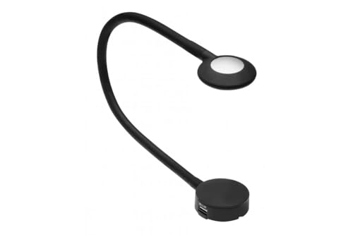 Högert Technik GTV LED Leselampe mit USB-Anschluss dimmbar 12V 2.1W 4000K neutralweiß 16 LEDs für Bettkopfteil mit 1.5m Kabel schwarz Högert Technik GTV LED Leselampe mit USB-Anschluss dimmbar 12V 2.1W 4000K neutralweiß 16 LEDs für Bettkopfteil mit 1.5m Kabel schwarz von Högert Technik