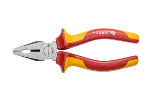 Högert Technik - Kombinationszange 1000V 160mm - VDE-geprüfte Universalzange Zangen - aus Chrom-Vanadium HRC 55-60 von Högert Technik