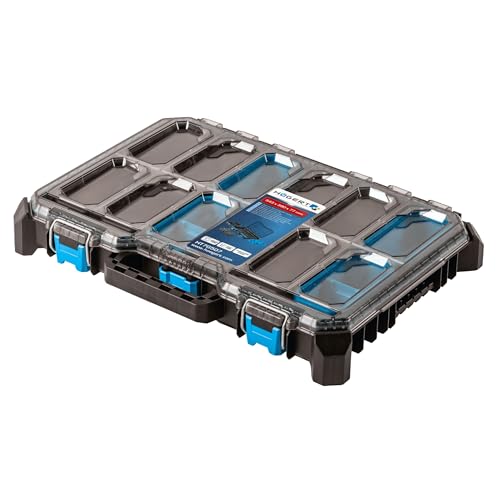 Högert Technik - Niedriger Koffer-Organizer HTM, 5 Funktionelle Tassen, Metallscharniere, Resistent Gegen Beschädigungen, Schutz vor Nässe und Staub, Modularer Aufbau - HT7G507 von Högert Technik