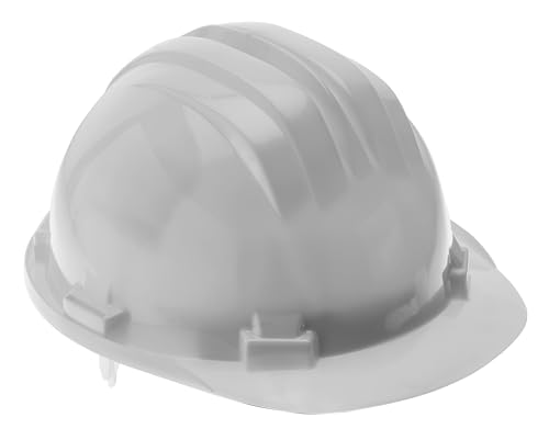 Högert Technik - PRIM Schutzhelm weiß | Bauarbeiterhelm Schutzhelm Bauhelm Schutzhelme Helm | 54-61 cm | Lüftungsöffnungen | schützt vor UV Strahlung von Högert Technik
