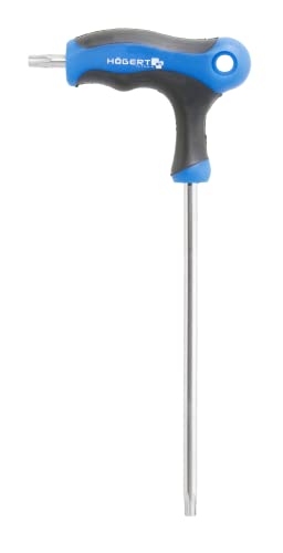 Högert Technik - TORX-Schlüssel T-Typ Ø 30mm I Torx I Torx-Sicherheitsschlüssel T-Griff I Sicherheits-Torxschlüssel Typ T | Innensechskantschlüssel Aus S2-Stahl I Beständig gegen Verformung und Abrieb von Högert Technik
