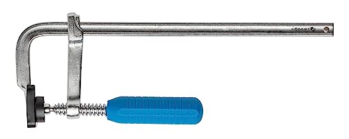 Högert Technik - Tischler Schraubzwingen geschmiedet - Schraubzwinge 250x80mm - Stahlschiene - bewegliche Druckplatte von Högert Technik