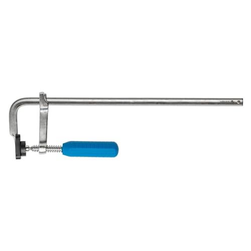 HÖGERT TECHNIK - Schraubzwingen Spannweite 300mm x 80mm F-Klemmen Edelstahl Zwinge, Spannkraft 200kg, Clamps Präzises Fixieren Von Holzwerkstücken Weldinger Spannwerkzeug von Högert Technik