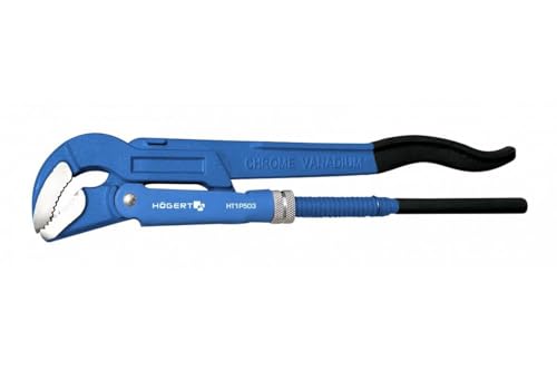 Högert Technik - Verstellbarer Schraubenschlüssel für Rohre 45° 560 mm / 2" - Verstellschlüssel für Hydraulik- und Montagearbeiten - Schraubenschlüssel verstellbar Rohrzange - aus Chrom-Vanadium Stah von Högert Technik