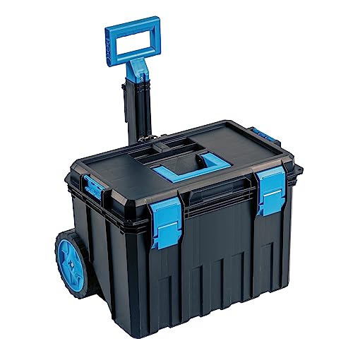 Högert Technik - Werkzeugkiste auf Rädern, Tragfähigkeit bis zu 50 kg, Praktisch und Geräumig, Resistent Gegen Beschädigungen, Staubdicht, Robuste ABS-Verschlüsse, Modularer Aufbau - HT7G501 von Högert Technik