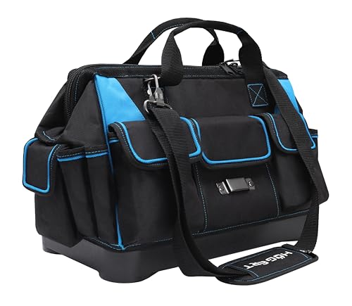 Högert Technik - Werkzeugtasche (41x23.5x31cm) | Professionelle Multifunktions Wasserdichte Werkzeugtaschen | aus 600D-Polyester | Boden aus PE-Material | mit 13 Außentaschen und 14 Innentaschen von Högert Technik