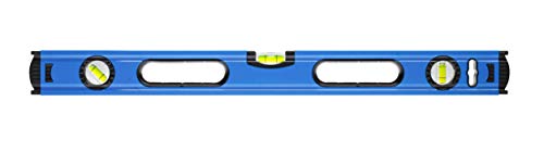 Högert Technik - Wasserwaage 100 cm, Verfügt über 3 Libellen: 0 ° / 45 ° / 90 °, Wasserwaagen aus Aluminium, Stoßdämpfende Endkappen, Größe: 100×5.65×2.1 cm, HT4M010 von Högert Technik