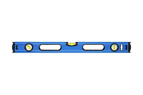 Högert Technik - Wasserwaage 200 cm, Verfügt über 3 Libellen: 0 ° / 45 ° / 90 °, Wasserwaagen aus Aluminium, Stoßdämpfende Endkappen, Größe: 200×5.65×2.1 cm, HT4M020 von Högert Technik