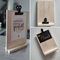 Klemmbrett Ahorn Für A5 Format in Rustikaler Optik Aus Holz Zum Aufstellen von HoelzchenUStoeffchen