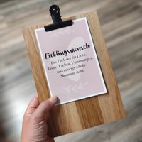 Klemmbrett Für A5 Format in Rustikaler Optik Aus Holz Zum Hinlegen von HoelzchenUStoeffchen