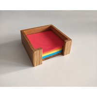 Notizzettelbox 2 Größen Aus Holz, Eiche, Nussbaum Und Räuchereiche von HoelzchenUStoeffchen