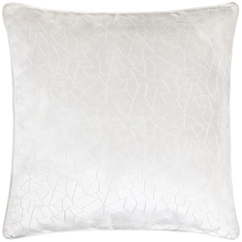 Hoem Malans Paspeliertes, mit Samt und Polyester gefülltes Kissen – Milch – 45 x 45 cm von Hoem