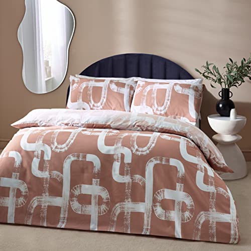 Hoem Wende-Bettwäsche-Set mit abstraktem Schnorchel, aus reicher Baumwolle. Hoem Wende-Bettwäsche-Set mit abstraktem Schnorchel, aus reicher Baumwolle. von Hoem