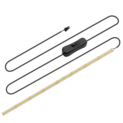 Hoembpn 24V COB LED Lichtleiste Kit für Bambu Lab A1, 360mm COB-Streifen Selbstklebend LED Strip mit Ein/Aus-Schalter 3D-Drucker Beleuchtung Zubehör (800mm Kabellänge) von Hoembpn