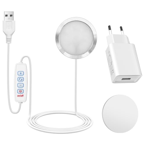 Hoembpn 3D-Drucker LED-Lampen-Kit für Bambu Lab A1/A1mini/P1S/P1P/X1C, USB LED Nachtlicht mit Ein-/Aus Schalter, 3 Weißlicht-Modi (Kühl/Warm/Natürlich), 10 Helligkeitsstufen + USB Netzadapter von Hoembpn