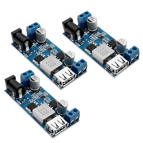 Hoembpn Step Down Spannungswandler DC-DC 24 V/12 V auf 5 V 5 A Buck Converter Modul USB-Ladegerät, Netzteil Trafo Regler Tieferlegung für Raspberry Pi, Arduino, Handy Hoembpn Step Down Spannungswandler DC-DC 24 V/12 V auf 5 V 5 A Buck Converter Modul USB-Ladegerät, Netzteil Trafo Regler Tieferlegung für Raspberry Pi, Arduino, Handy von Hoembpn