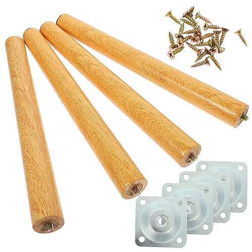 Hoement 1 Satz Holz Tischbeine Möbelbeine für Tisch Schrank Sofa Tv Schrank Stabil Multifunktional Hochwertigem Holz für DIY Möbelprojekte von Hoement