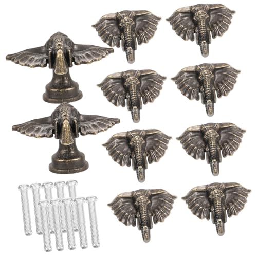 Hoement 10 Sätze Vintage Tierkopf Möbelgriffe aus Robustem Zinklegierung Ergonomische Schubladengriffe für Schrank Kommode Vielseitig Einsetzbar Langlebig und Stilvoll von Hoement