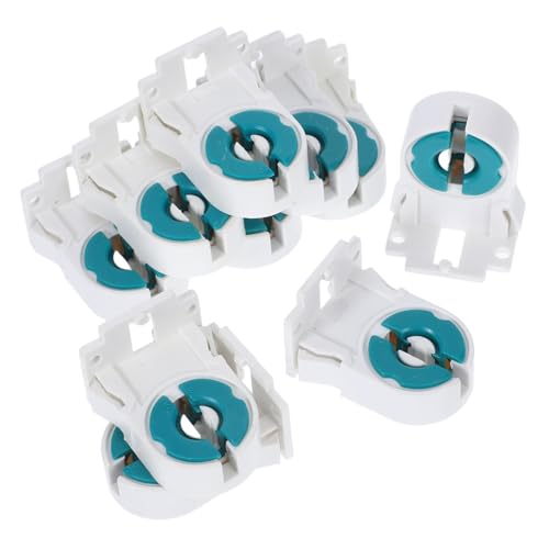 Hoement 10 Stück LED Lampenfassung Fluorescent Tube Socket Lamp Holder aus Hitzebeständigem Robust für Industrie und Zuhause Einfache Installation Energiesparend Flexibel für Verschiedene von Hoement