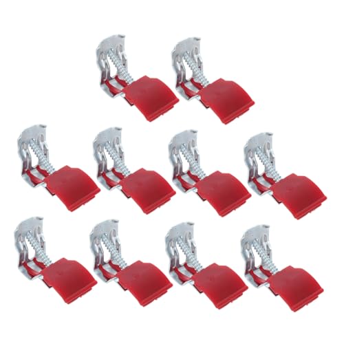 Hoement 10 Stück Teiliges Küchen Waschbecken Befestigungsklammern aus Langlebigem und Manganstahl Bogenförmige Montageclips für Spülbecken Einfache Installation Rot von Hoement