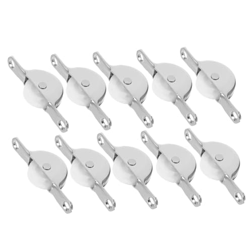 Hoement 10 Stück Teiliges Langlebige Kunststoff-schiebetürrollen für Holz Kleiderschränke Geräuscharm Einfach zu Montierende Laufräder für Fenster Schranktüren von Hoement