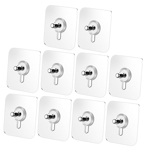Hoement 10 Stück Teiliges Selbstklebendes Schrauben Wandhaken Transparent ohne Bohren Wasserbeständig Vielseitig für Küche Bad Dekoration und Leichte Aufhängungen Geeignet für Glatte Wände Hoement 10 Stück Teiliges Selbstklebendes Schrauben Wandhaken Transparent ohne Bohren Wasserbeständig Vielseitig für Küche Bad Dekoration und Leichte Aufhängungen Geeignet für Glatte Wände von Hoement