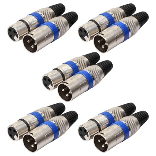 Hoement 10-teiliger Xlr-adapter: Ersatz Für Die Audiokabelbuchse Von Stecker Auf Buchse – Stereo-mikrofonanschluss – 3-polige Xlr-enden Für Audioleitung Gewährleistung Der Hoement 10-teiliger Xlr-adapter: Ersatz Für Die Audiokabelbuchse Von Stecker Auf Buchse – Stereo-mikrofonanschluss – 3-polige Xlr-enden Für Audioleitung Gewährleistung Der von Hoement