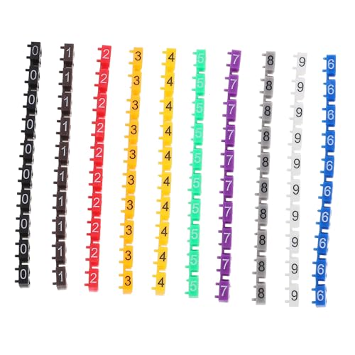 Hoement 100 Stück Bunte Kabelmarker Nummerierte Kabelkennzeichnung Rohre für Kabeldurchmesser Selbstklebend Wiederverwendbar Robust Praktische Kabelbeschriftungslösung Hoement 100 Stück Bunte Kabelmarker Nummerierte Kabelkennzeichnung Rohre für Kabeldurchmesser Selbstklebend Wiederverwendbar Robust Praktische Kabelbeschriftungslösung von Hoement