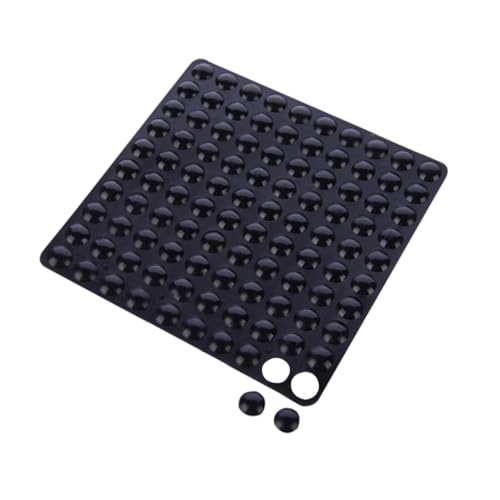Hoement 100 Stück Selbstklebende Anti-kollisions Gummipuffer Geräuschdämpfende Stoßschutzpads für Schranktüren Toilettendeckel und Möbel Vielseitig Einfach zu Kleben Schwarz von Hoement