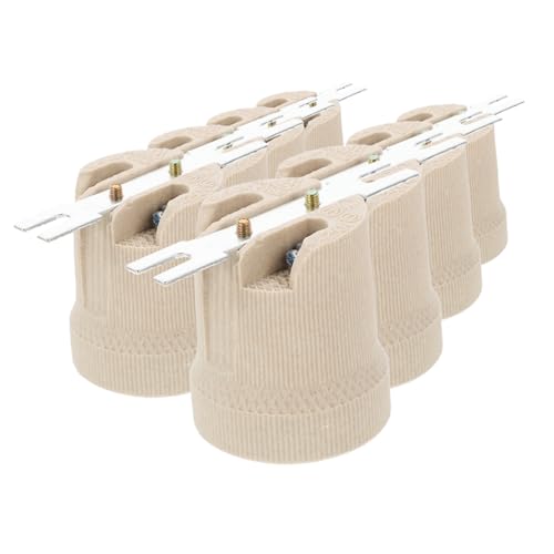 Hoement 12 Stück Teiliges Keramik lampensockel Hitzebeständig mit Gewindebasis Kompatibel mit LED und Halogenlampen Einsetzbar für Deckenleuchten und Wärmequellen von Hoement