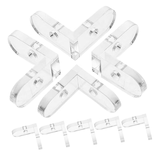 Hoement 15 Stück Teiliges Acryl Eckverbinder Transparent Halterung zur Stabilen Befestigung von Boxen mit Abnehmbaren Clips für Zuhause Bürogebrauch Vielseitig Einsetzbar von Hoement